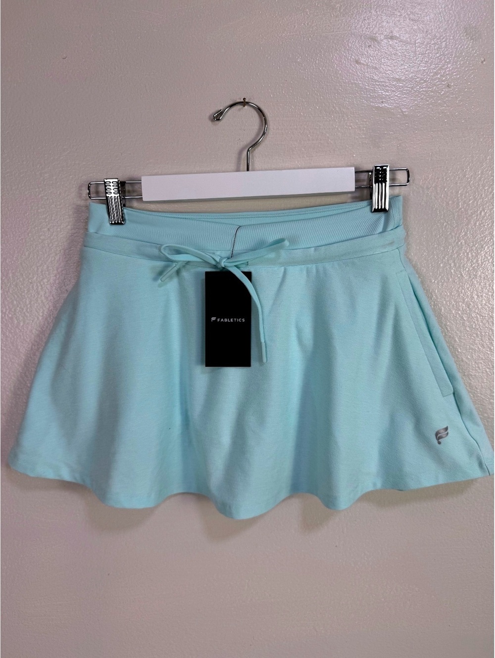 Fabletics Light Blue Athletic Skort with Drawstring Waist, XS